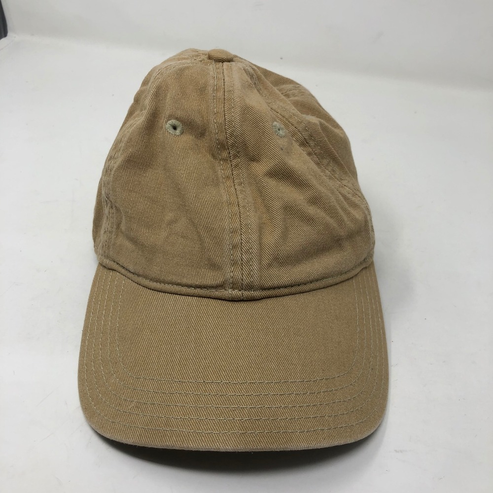 Madewell Baseball Hat One Size Tan Organic Cotton Leather Strap